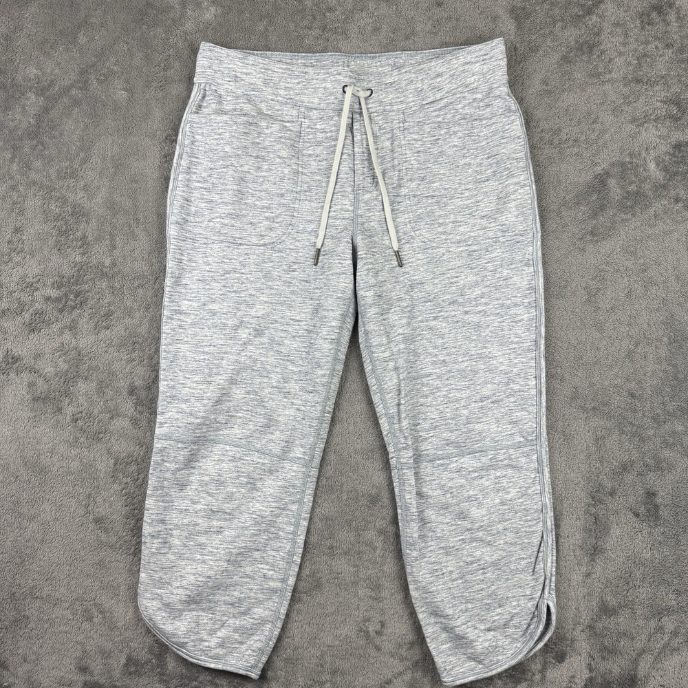 Lululemon On The Fly Pants Womens 10 Drawstring Heather Gray Athleisure Stretch
